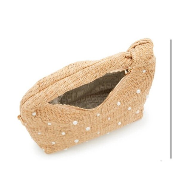 Crown Vintage Raffia Basket Seasonal Knit Hobo Bag NWOT - Picture 2 of 14